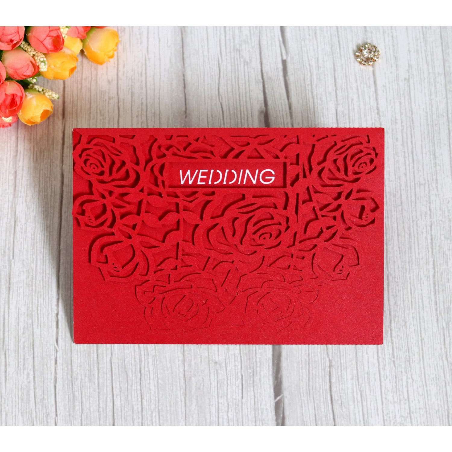 Latest Wedding Invitation Card  Marriage Card Design Laser Cut  Rose Invitation 